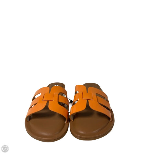 Sandals Flats By The Drop In Orange, Size: 9