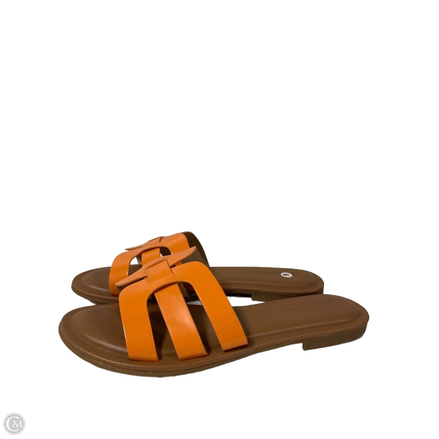 Sandals Flats By The Drop In Orange, Size: 9