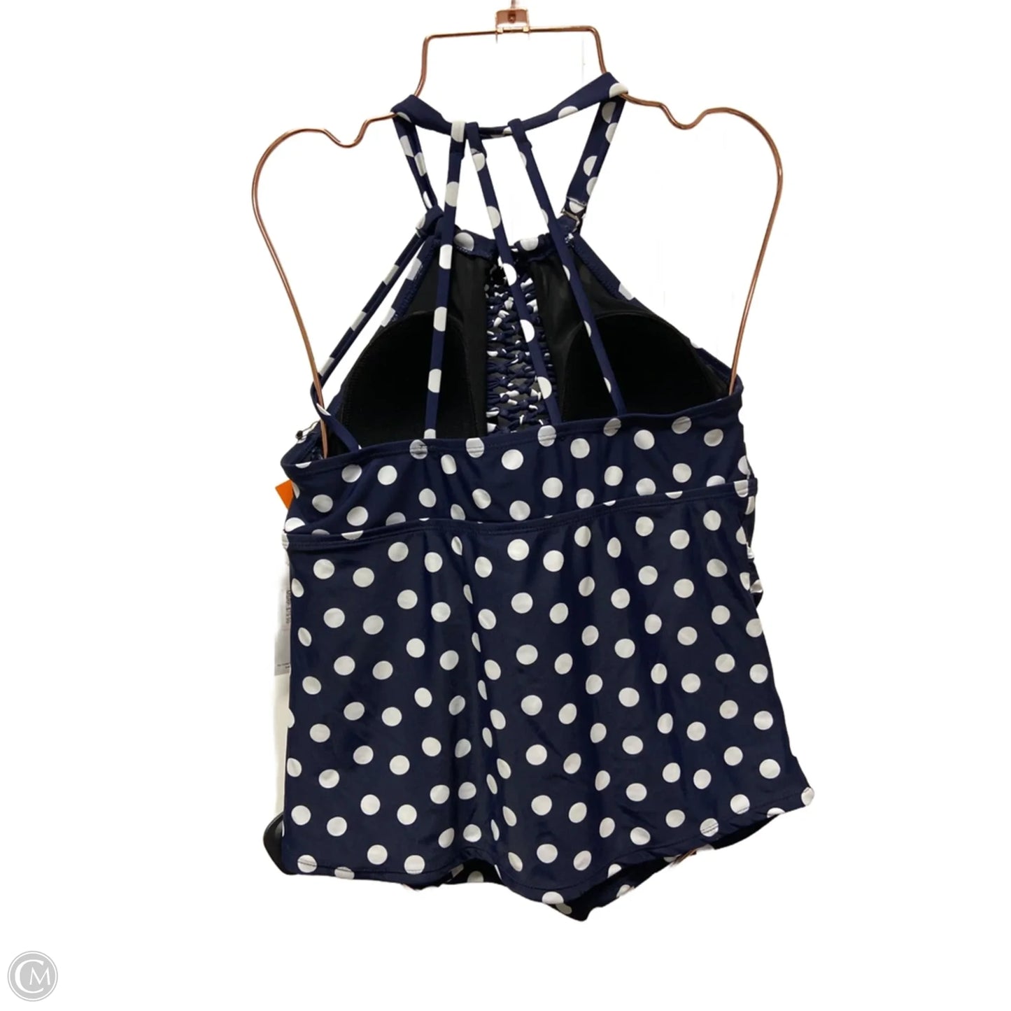 Swimsuit Top By Clothes Mentor In Polkadot Pattern, Size: L