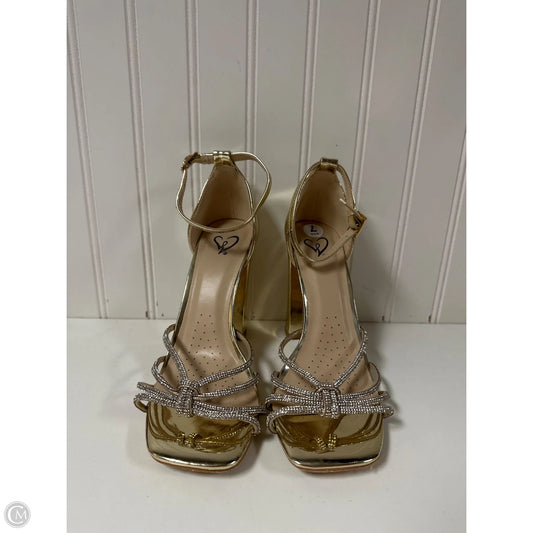 Shoes Heels Block By Windsor In Gold, Size: 7
