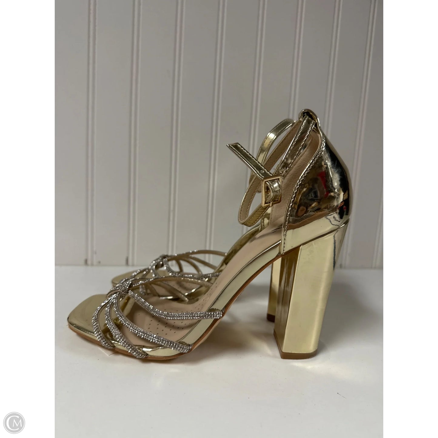 Shoes Heels Block By Windsor In Gold, Size: 7