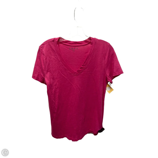 Top Short Sleeve By Loft In Pink, Size: S