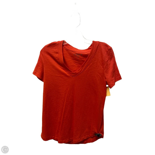Top Short Sleeve By Loft In Orange, Size: S