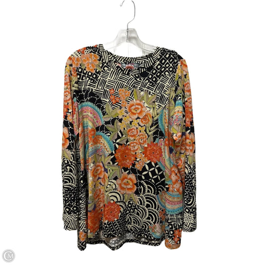 Top Long Sleeve By Johnny Was In Multi-colored, Size: L