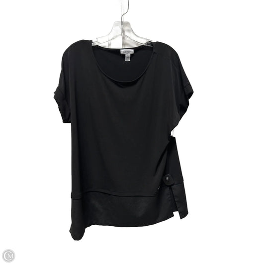 Top Short Sleeve By Calvin Klein In Black, Size: M