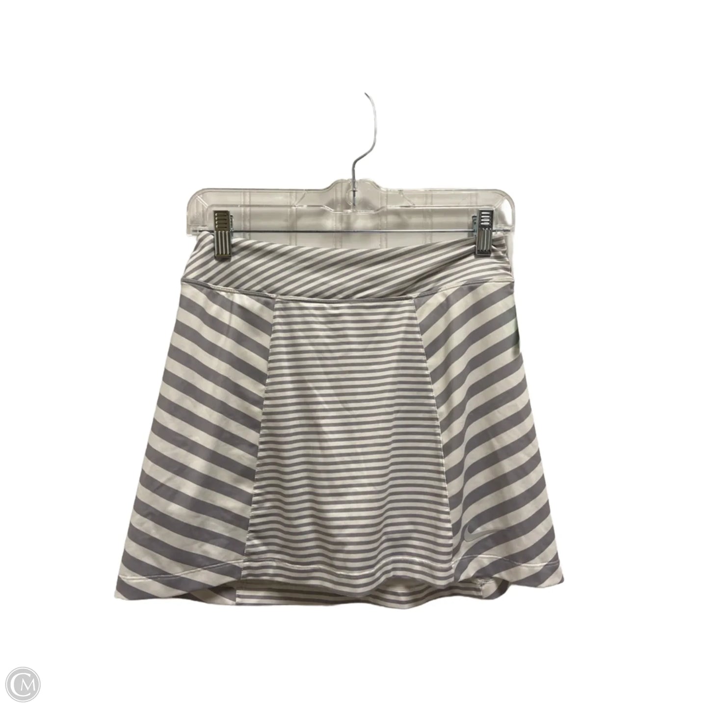 Athletic Skort By Nike In Striped Pattern, Size: Xs