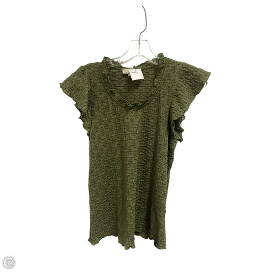 Top Short Sleeve By Chenault In Green, Size: S