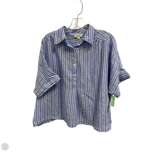 Top Short Sleeve By Max Studio In Striped Pattern, Size: M