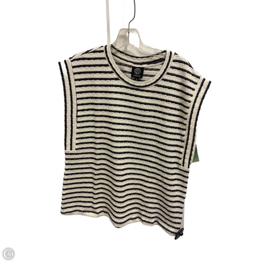 Top Short Sleeve By Bobeau In Striped Pattern, Size: M