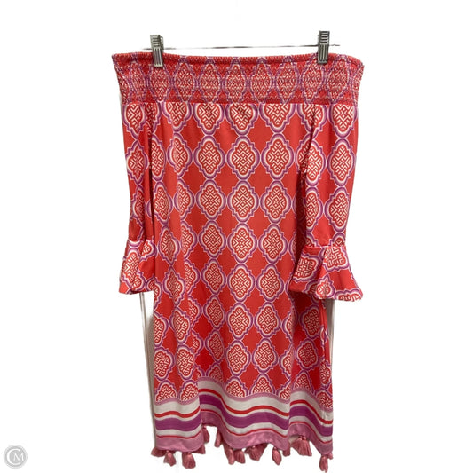 Dress Casual Midi By Cabana Life In Pink, Size: M