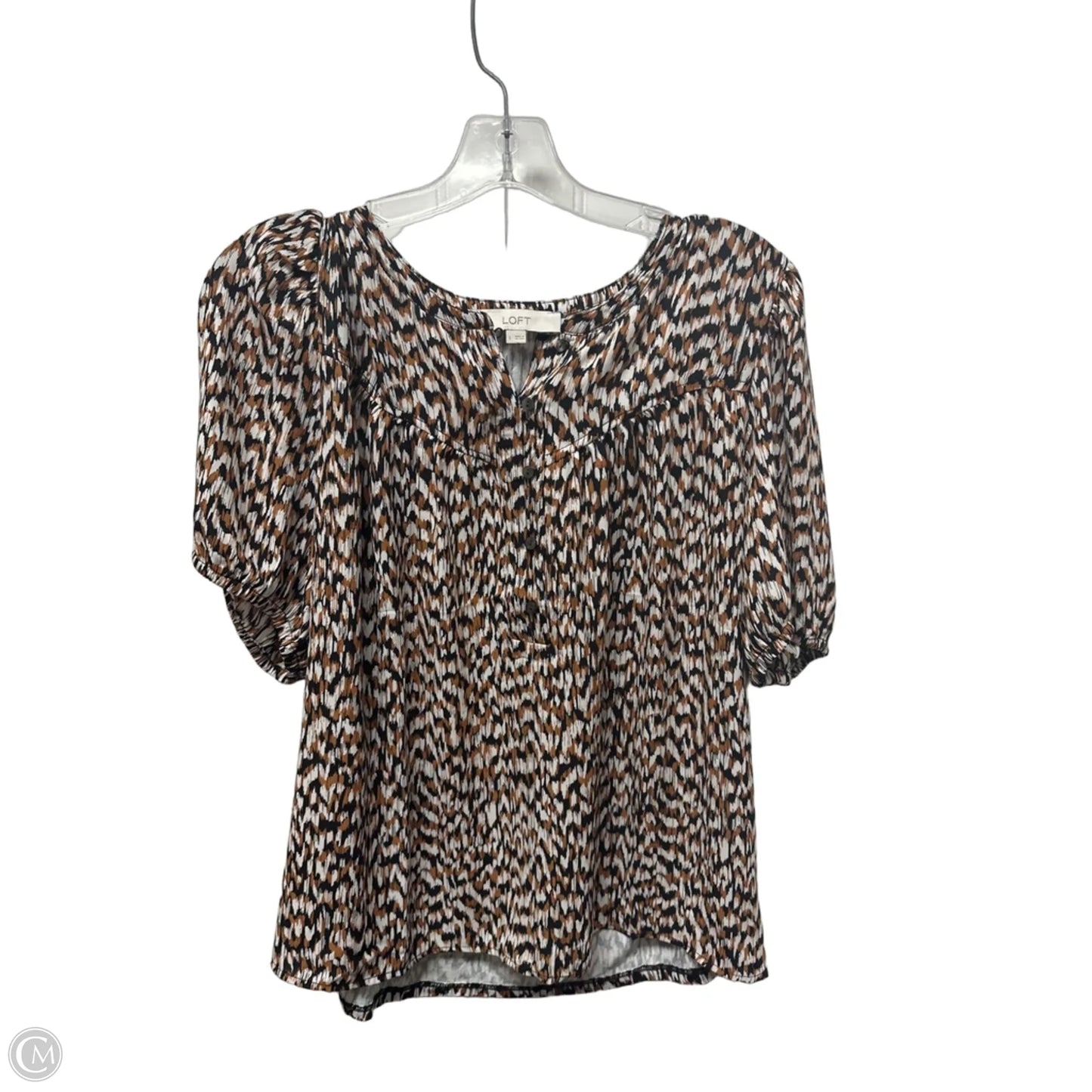 Top Sleeveless By Loft In Blue & Orange, Size: L