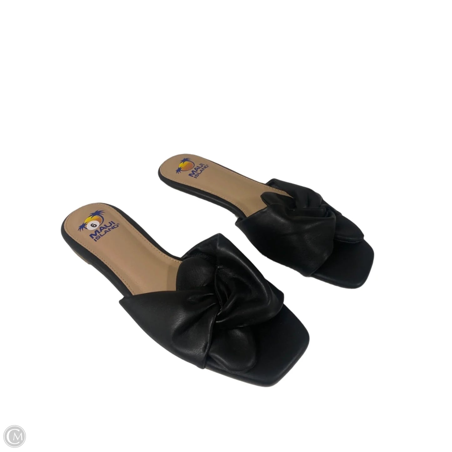Sandals Flats By Clothes Mentor In Black, Size: 9