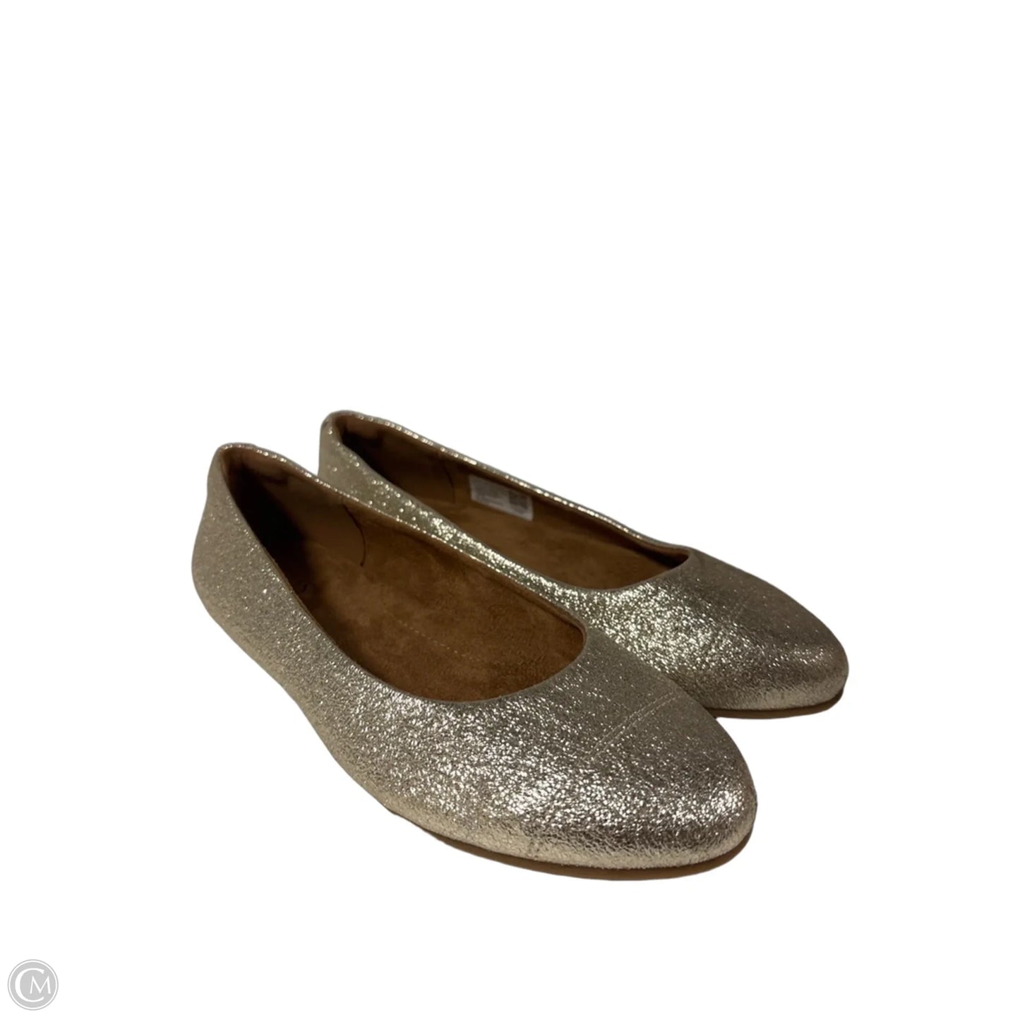 Shoes Flats By Toms In Gold, Size: 7