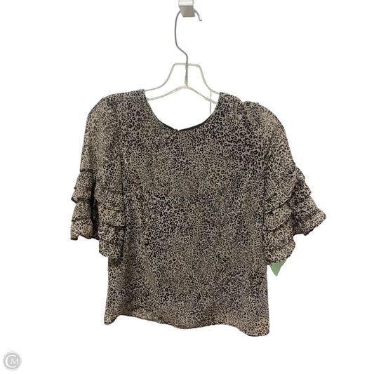 Top Short Sleeve By Cece In Animal Print, Size: Xs
