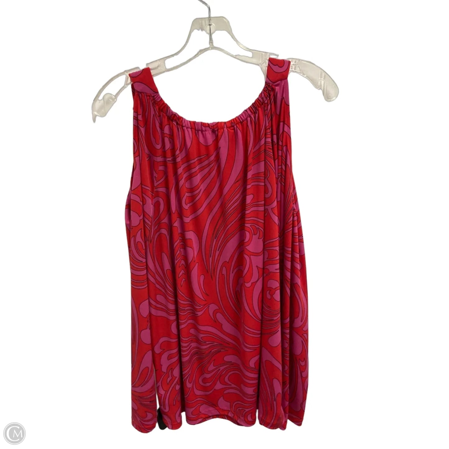 Top Long Sleeve By Michael By Michael Kors In Orange & Pink, Size: 1x