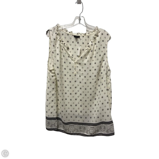 Top Sleeveless By Talbots In Black & White, Size: 2x