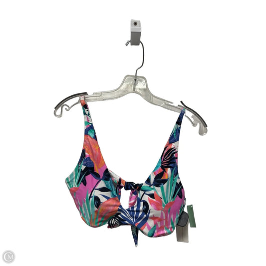 Swimsuit Top By Clothes Mentor In Tropical Print, Size: L