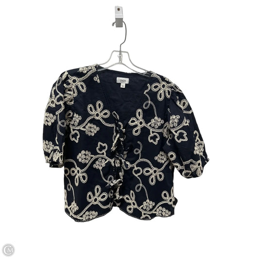 Top Short Sleeve By Cece In Blue, Size: L