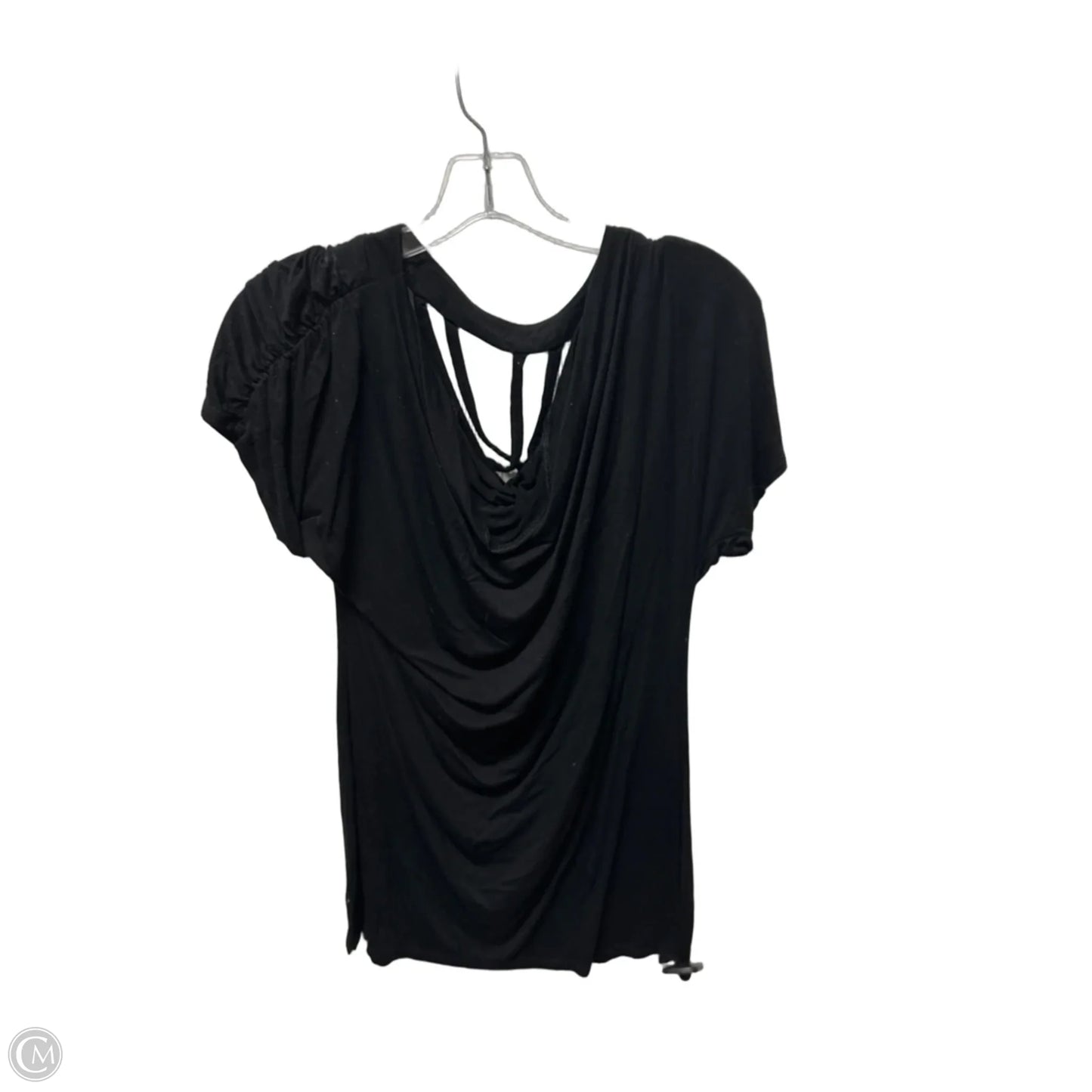 Top Short Sleeve By White House Black Market In Black, Size: L