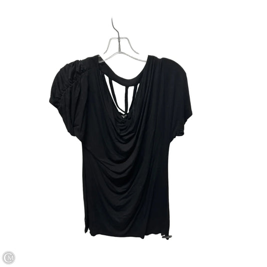 Top Short Sleeve By White House Black Market In Black, Size: L