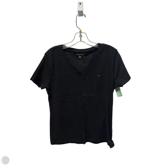 Top Short Sleeve By Tommy Hilfiger In Black, Size: L