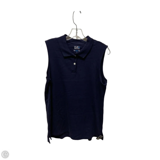 Top Sleeveless By Croft And Barrow In Navy, Size: L