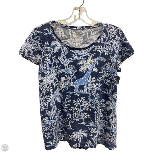 Top Short Sleeve Designer By Lilly Pulitzer In Blue, Size: S