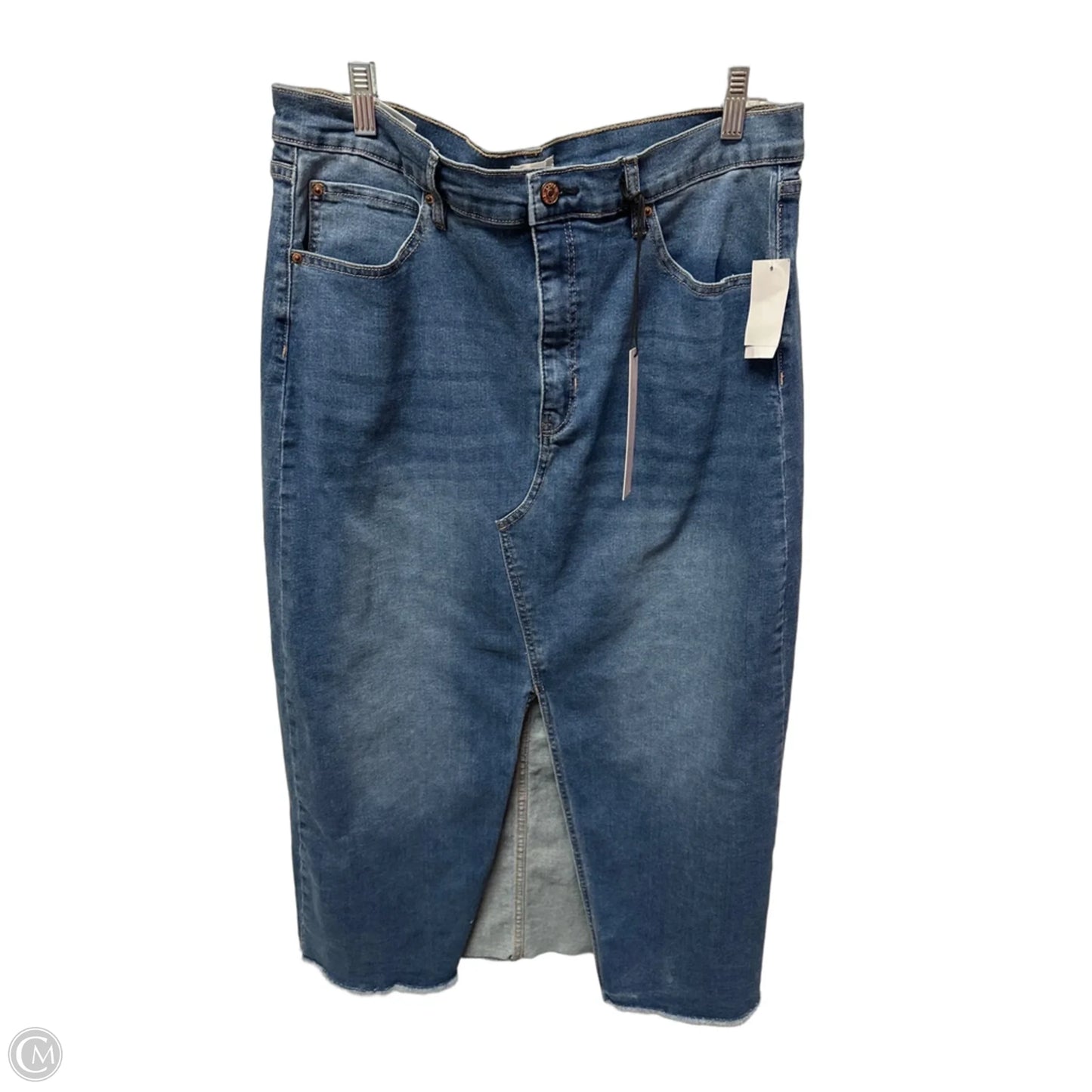 Skirt Maxi By Nicole By Nicole Miller In Blue Denim, Size: 10