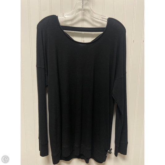 Athletic Top Long Sleeve Crewneck By Athleta In Black, Size: M