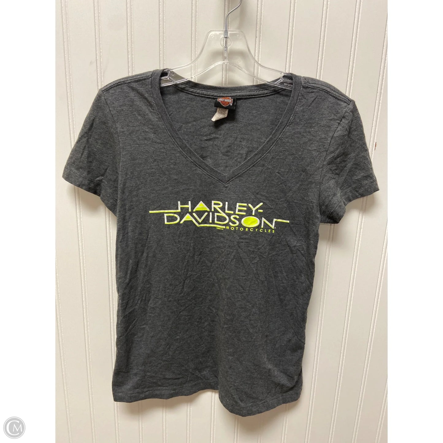 Top Short Sleeve By Harley Davidson In Grey, Size: S