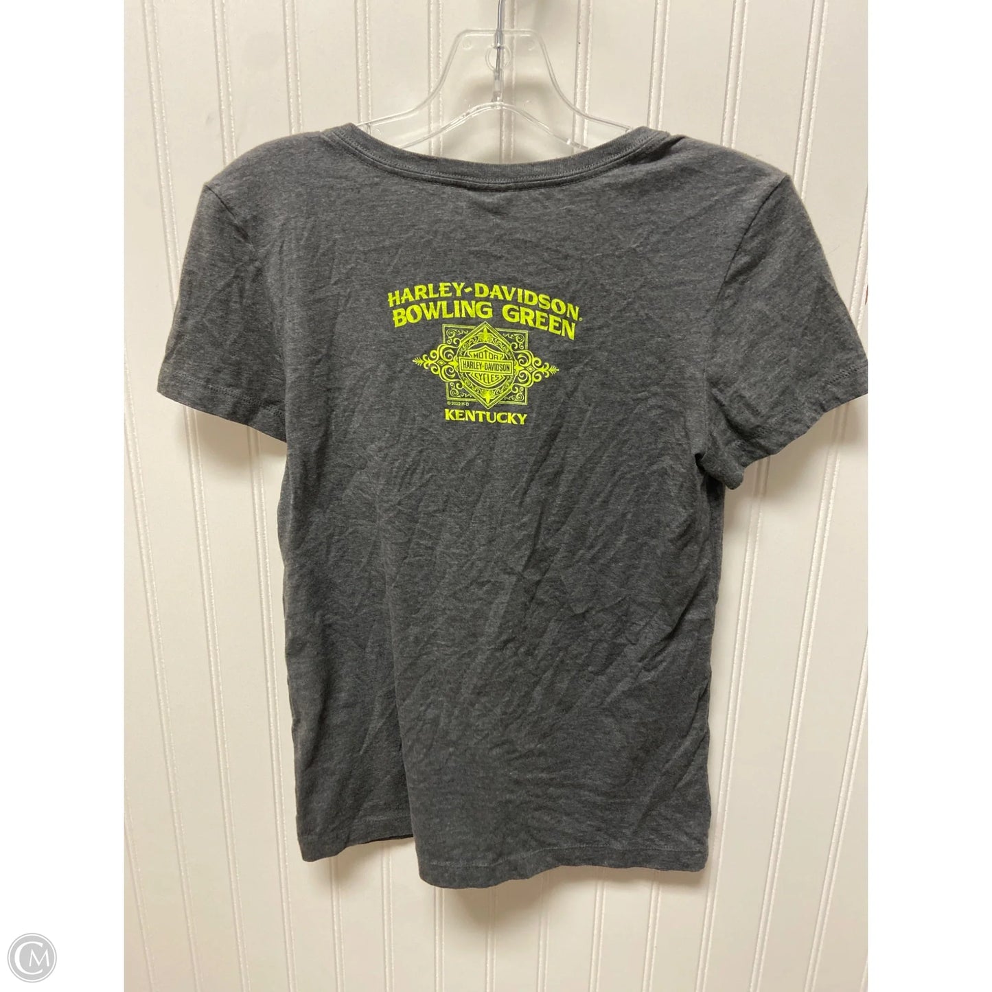 Top Short Sleeve By Harley Davidson In Grey, Size: S