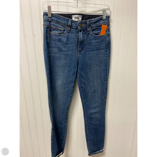 Jeans Skinny By Paige In Blue Denim, Size: 2