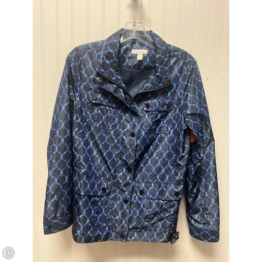 Coat Raincoat By Charter Club In Blue, Size: M