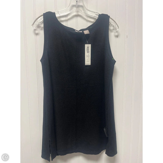 Top Sleeveless By Chicos In Black, Size: M
