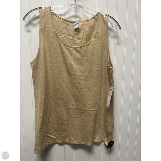 Top Sleeveless By Chicos In Gold, Size: M