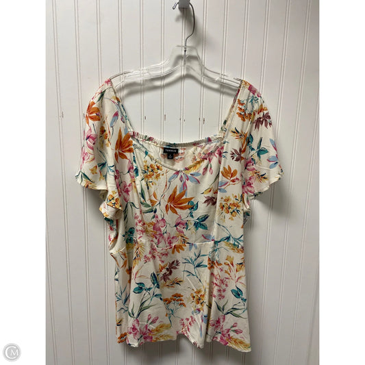 Top Short Sleeve By Torrid In Cream, Size: 2x