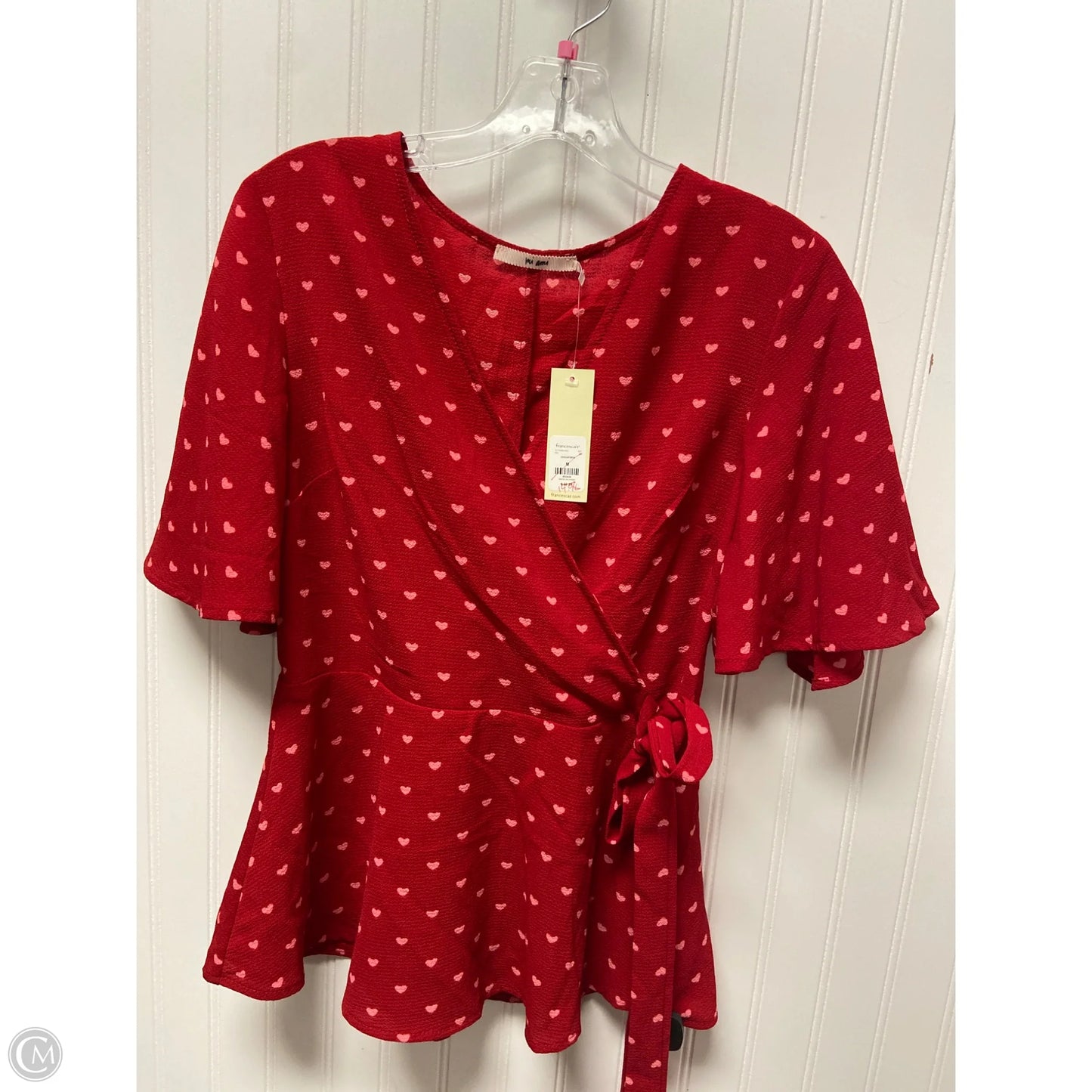 Top Short Sleeve By Mi Ami In Red, Size: M