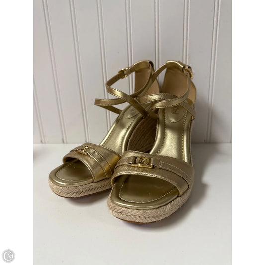 Shoes Heels Wedge By Michael By Michael Kors In Gold, Size: 7.5