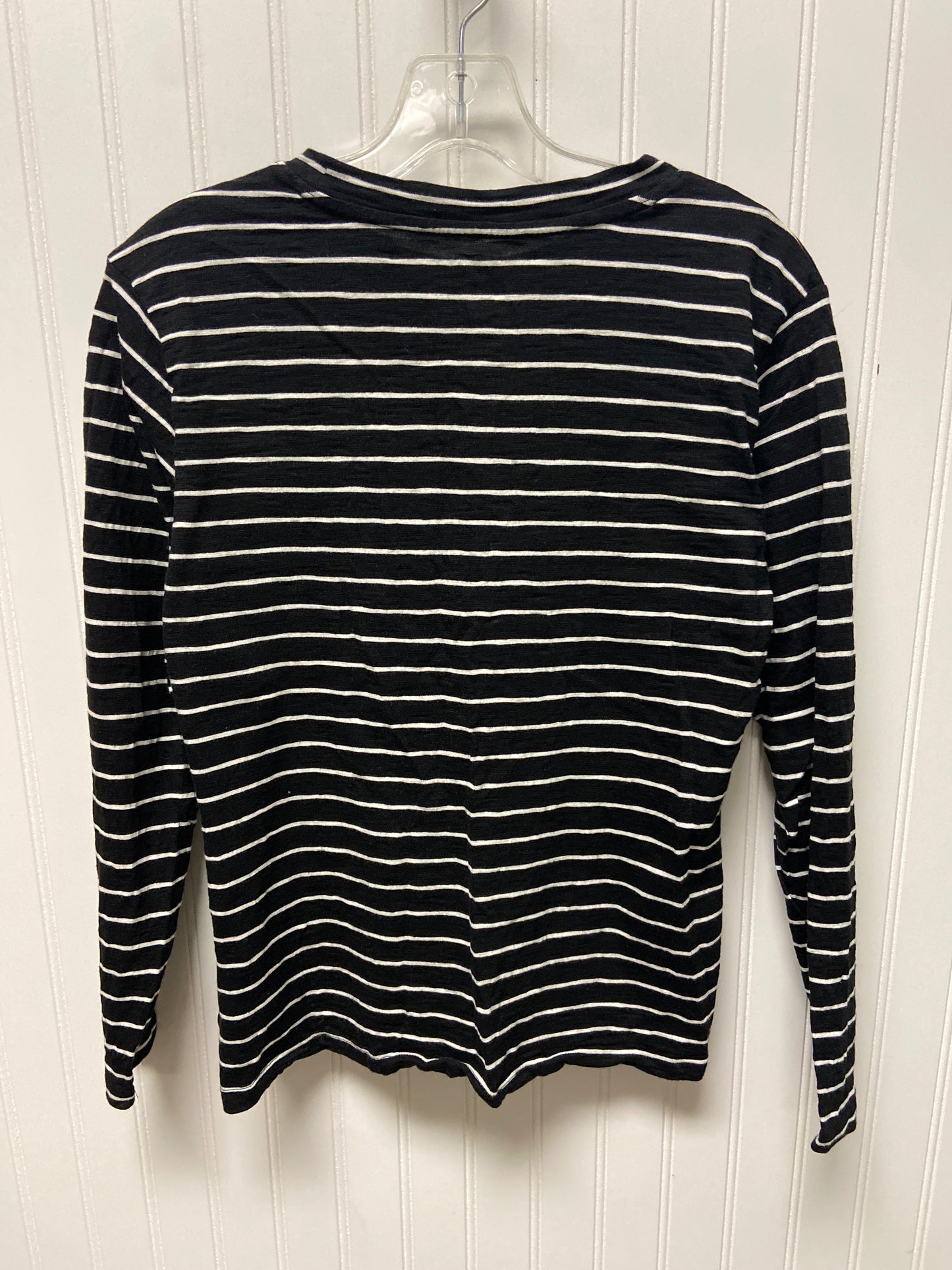 Top Long Sleeve By Talbots In Black & White, Size: Mp