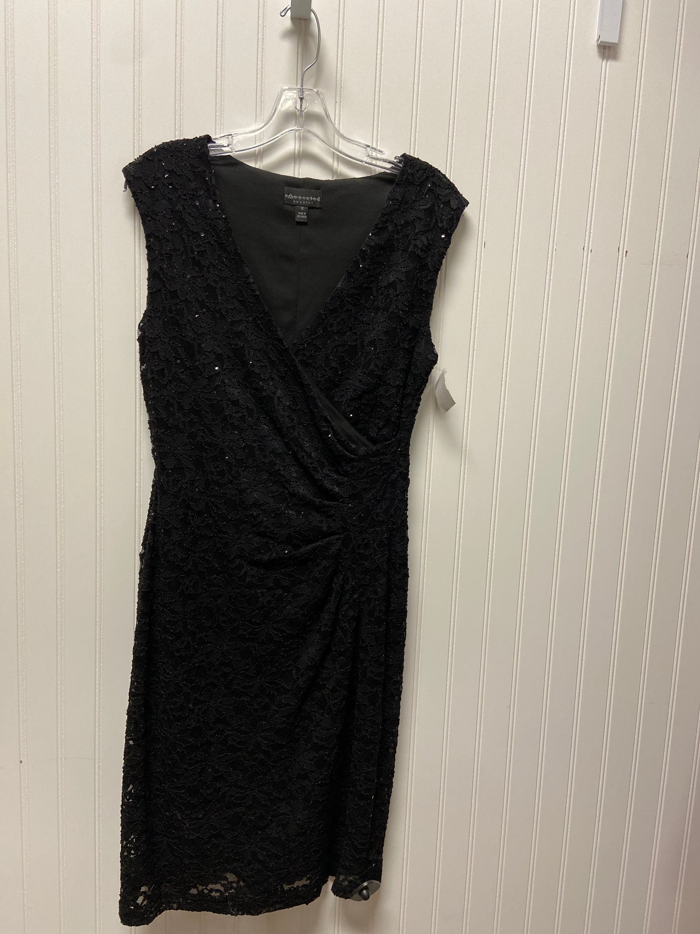 Dress Party Midi By Connected Apparel In Black, Size: L