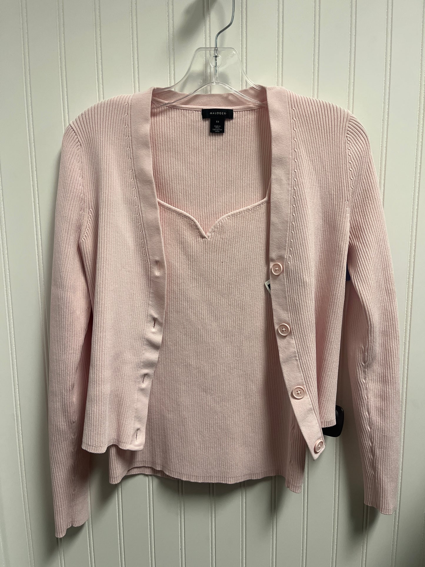 Sweater 2pc By Halogen In Pink, Size: Xs