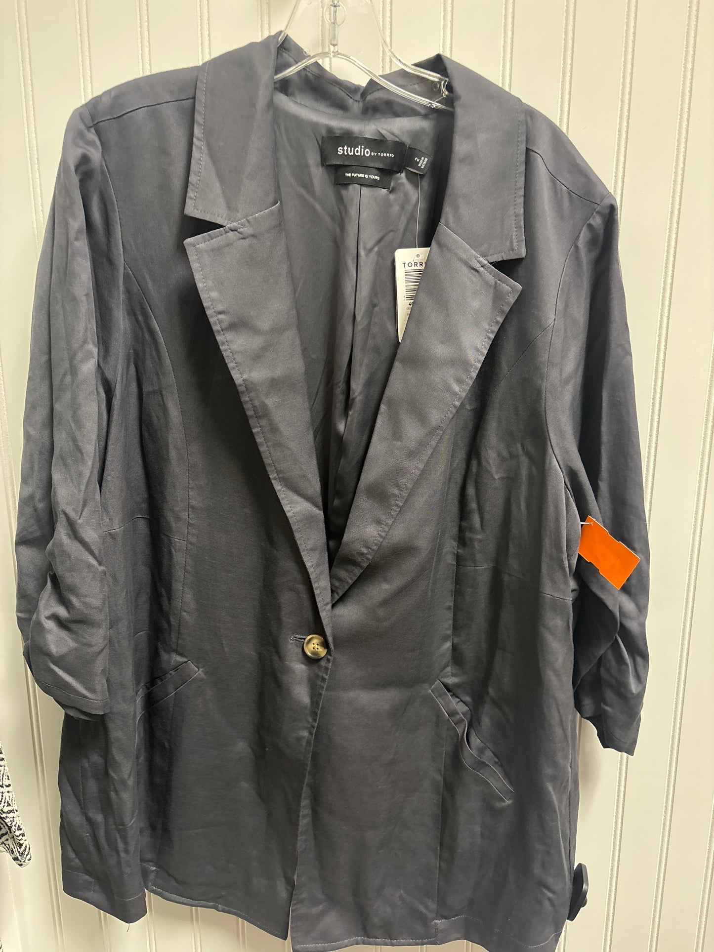 Blazer By Torrid In Grey, Size: 2x