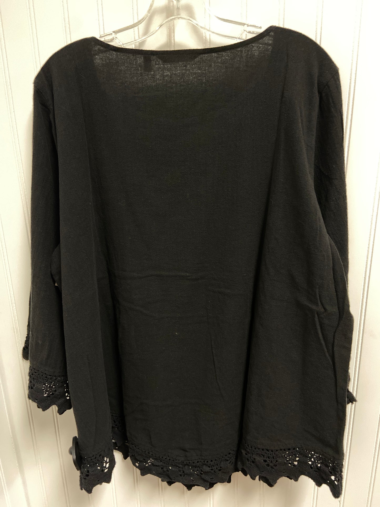 Top Long Sleeve By Soft Surroundings In Black, Size: 1x