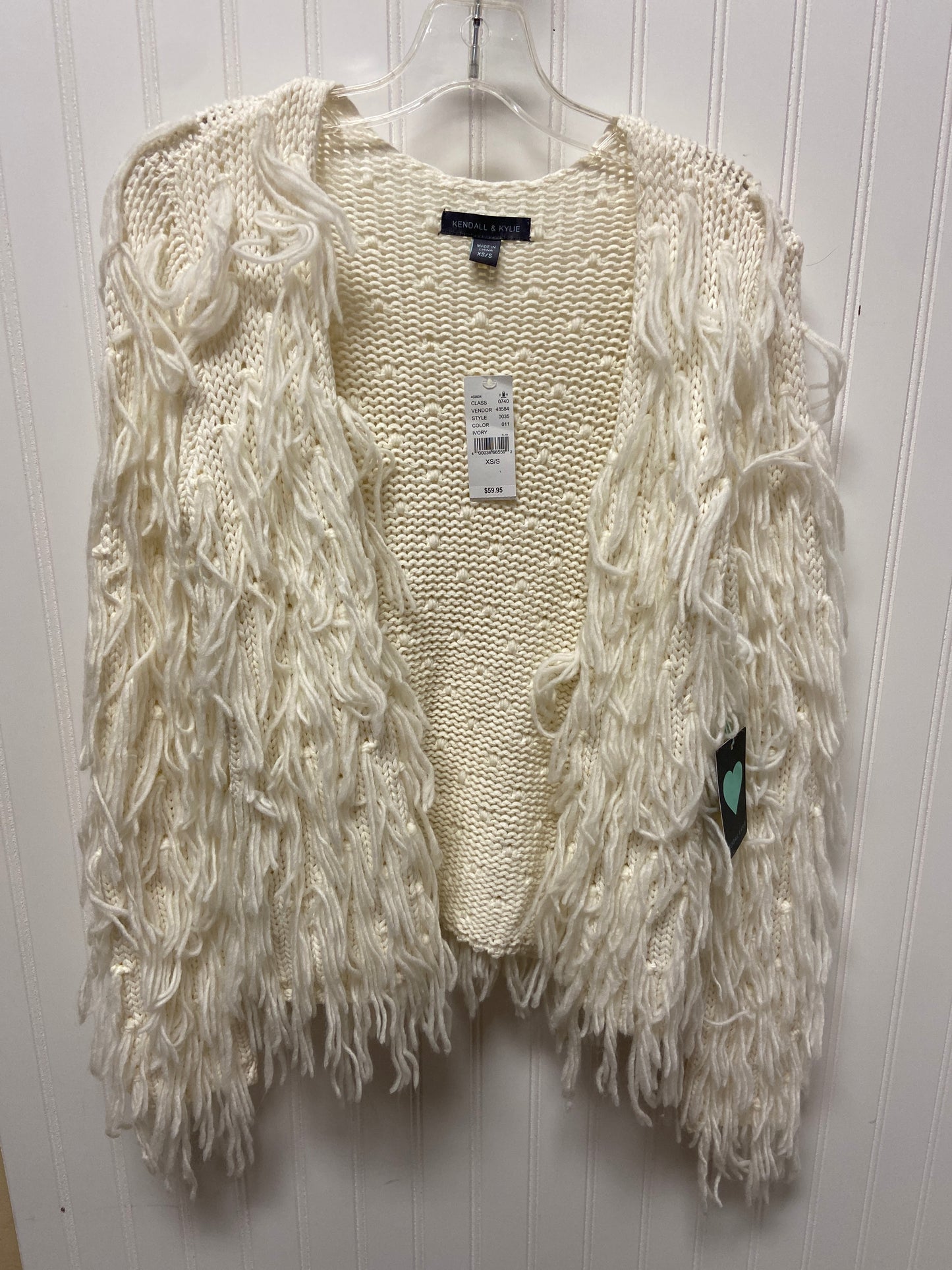 Cardigan By Clothes Mentor In White, Size: Xs