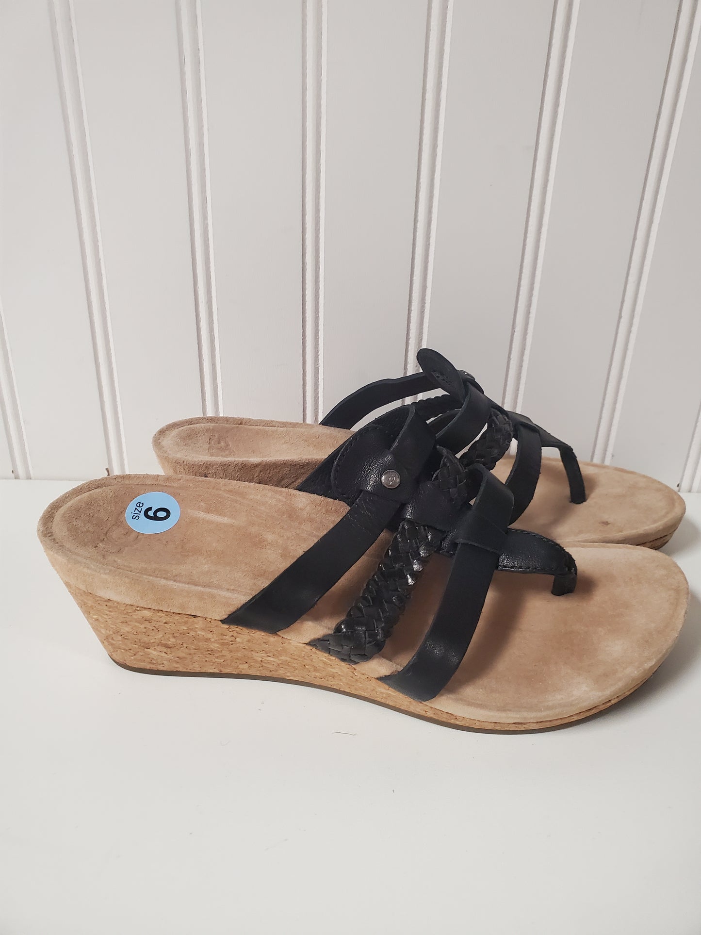 Sandals Designer By Ugg In Beige, Size: 6