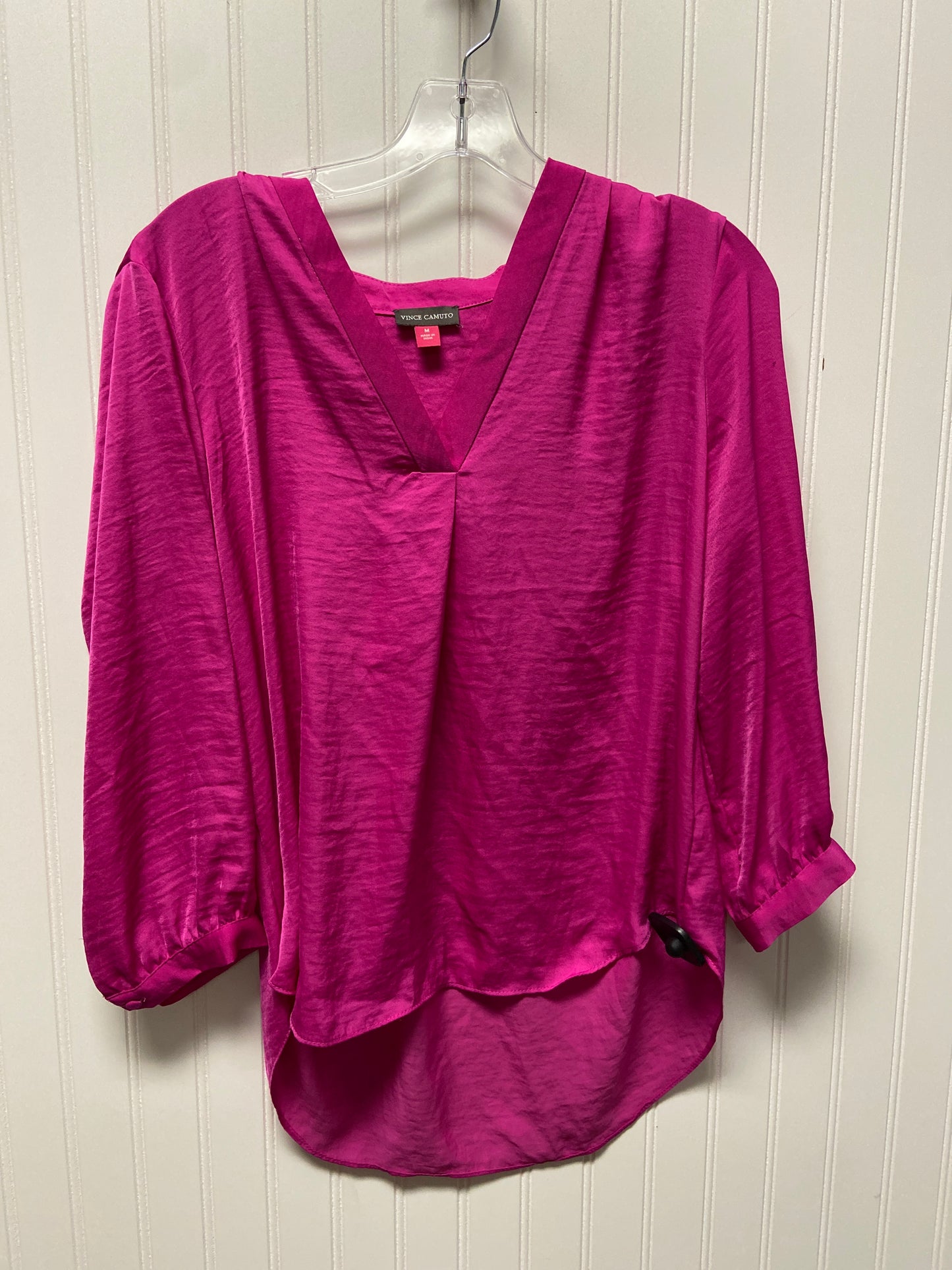 Top Long Sleeve By Vince Camuto In Pink, Size: M