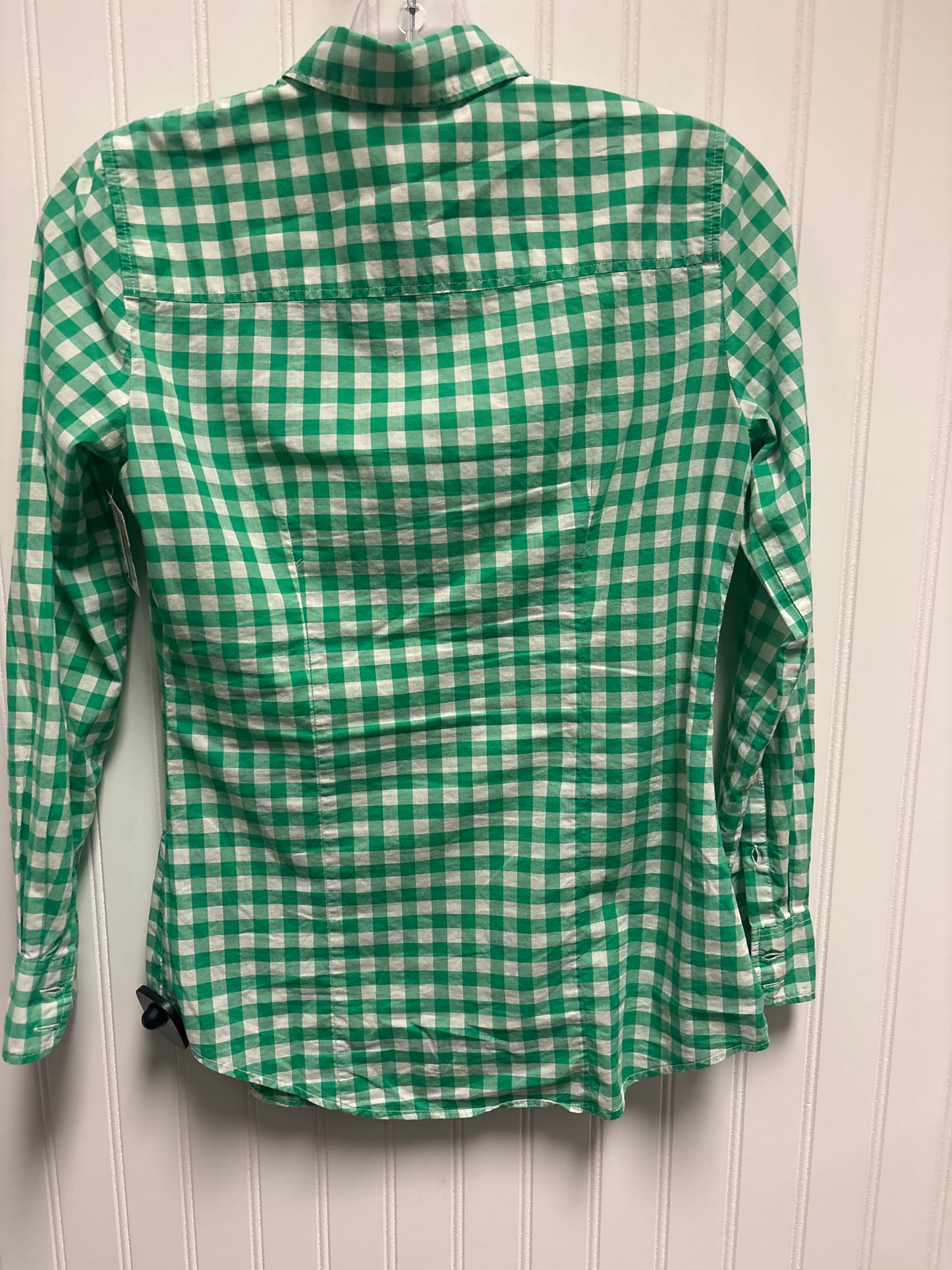 Top Long Sleeve By J. Crew In Plaid Pattern, Size: Xxs