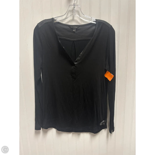 Top Long Sleeve By Banana Republic In Black, Size: S