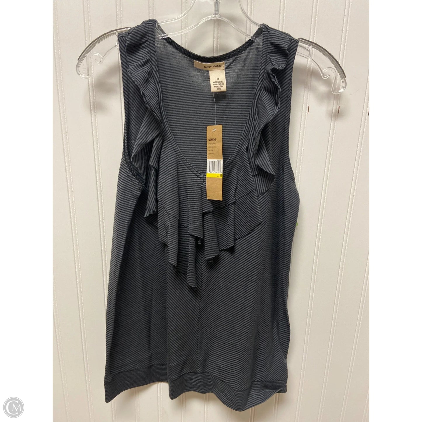 Top Sleeveless By Dkny City In Black, Size: M