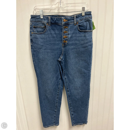 Jeans Straight By Talbots In Blue Denim, Size: 8
